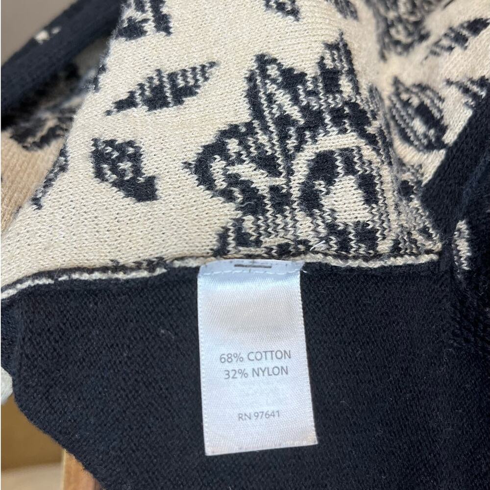 J. Jill Women's Dark Floral Cardigan Sweater Size M Contrasting Back Cottage - Picture 6 of 6